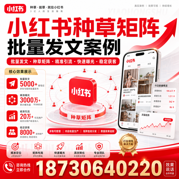 商洛小红书种草矩阵批量发文案例